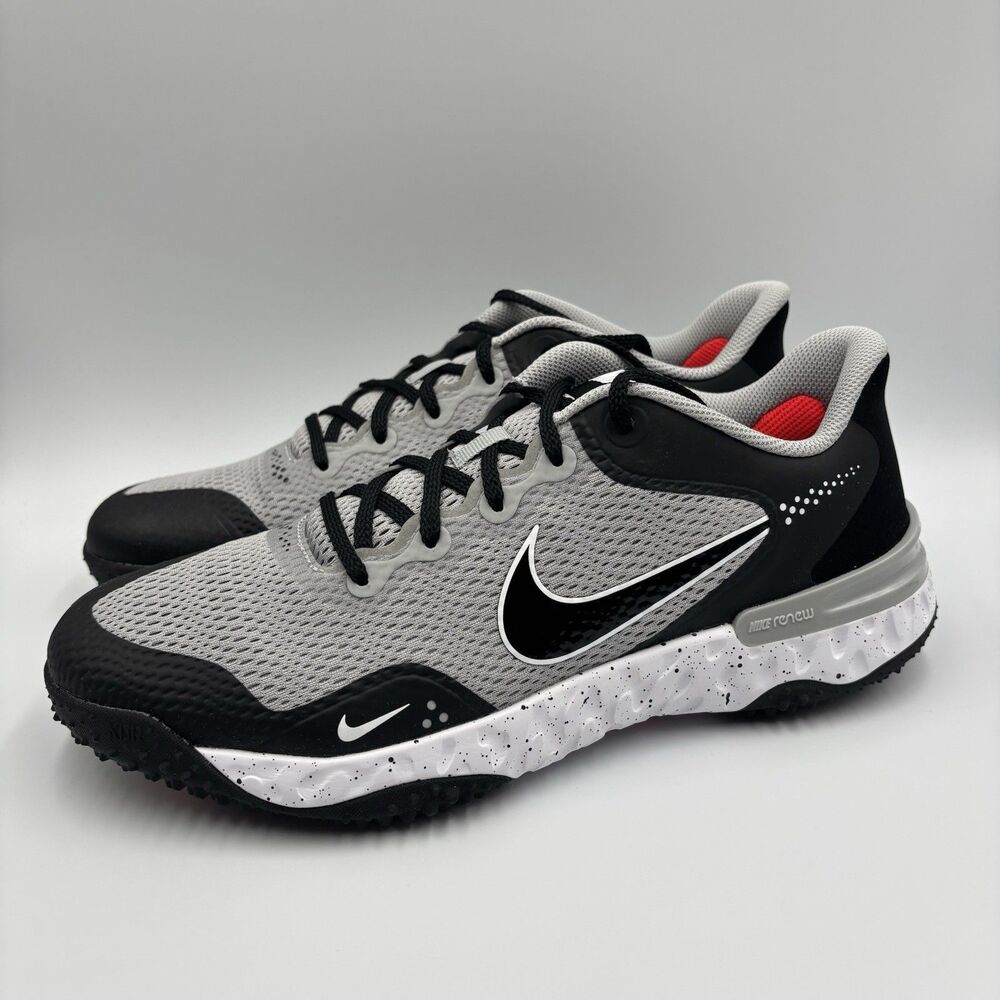 Size 10.5 Nike Alpha Huarache Elite 3 Turf Light Smoke Grey Baseball CK0748-011